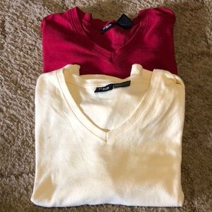 Mix It Up V-Neck Long Sleeve Shirts.  Set of 2.